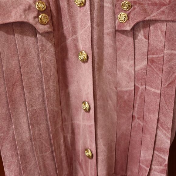 Menu Vintage 80s Tie Dye Purple Lavender Jumpsuit Belted Made in USA Size 10 - Picture 5 of 16